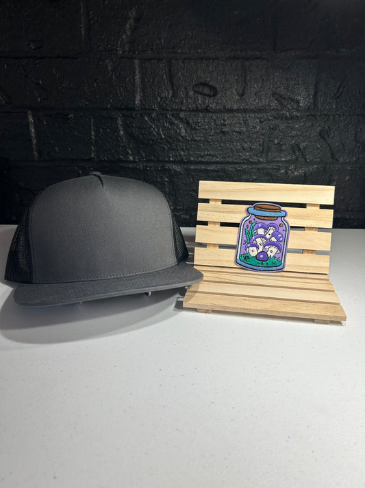 Purple mushroom jar
