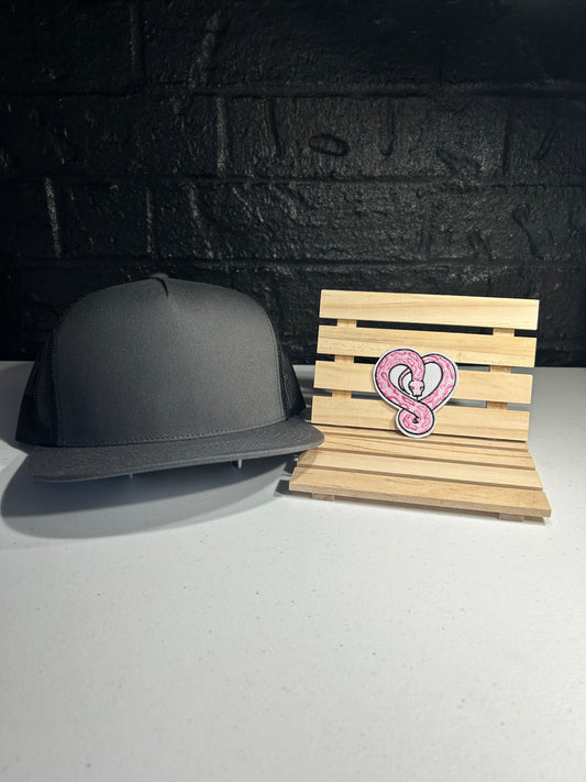 Pink snake heart